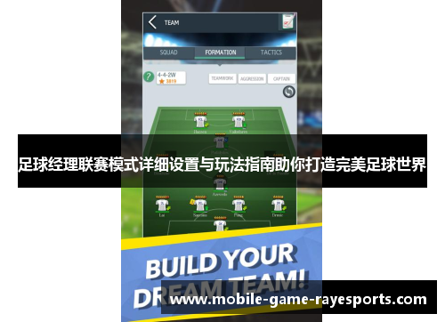 足球经理联赛模式详细设置与玩法指南助你打造完美足球世界